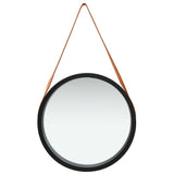 Vidaxl Wall Mirror med bånd 50 cm sort