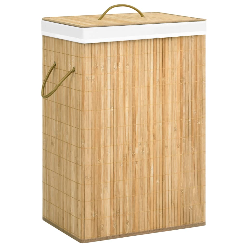 Vidaxl Laundry Basket con 2 scomparti 72 L BAMBOO