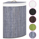 Vidaxl Hoekwasmand 60 L Bamboo Grey