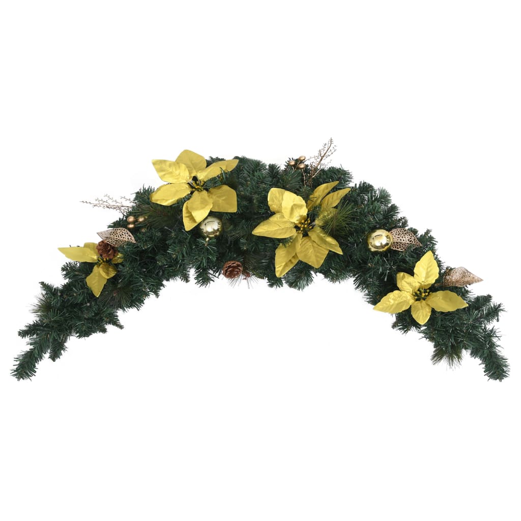 Vidaxl Christmas Arch s LED světly 90 cm PVC zelená