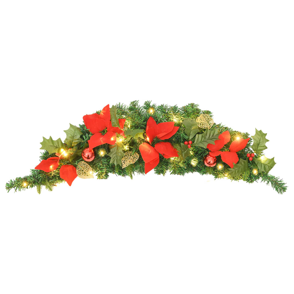 Vidaxl Christmas Arch s LED světly 90 cm PVC zelená