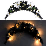 Vidaxl Christmas Arch con luci a LED 90 cm PVC nero