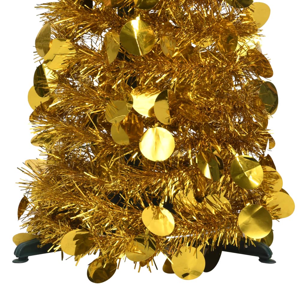 Vidaxl Kunstkerstboom Pop-Up 120 cm Pet Gold Colored