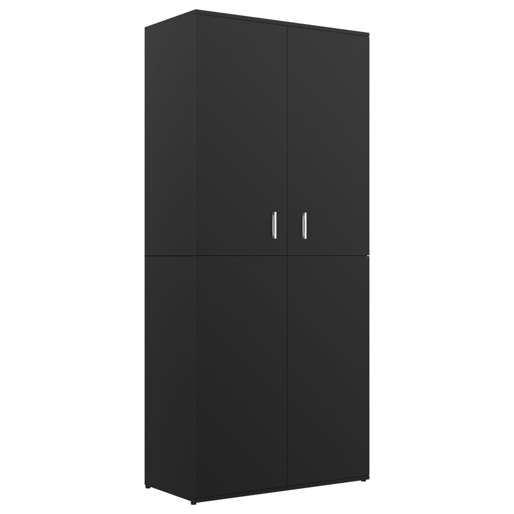 Vidaxl Shoe Cabinet 80x39x178 cm Property Wood Black