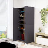 VidaXL shoe cabinet 80x39x178 cm processed wood gray