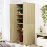 Vidaxl Schong Cabinet 80x39x178 cm Propertéiert Holz Sonoma Oakfaarf