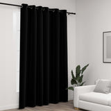 Vidaxl Curtain Linnen kuckt Verdammt mat Aen 290x245 cm schwaarz