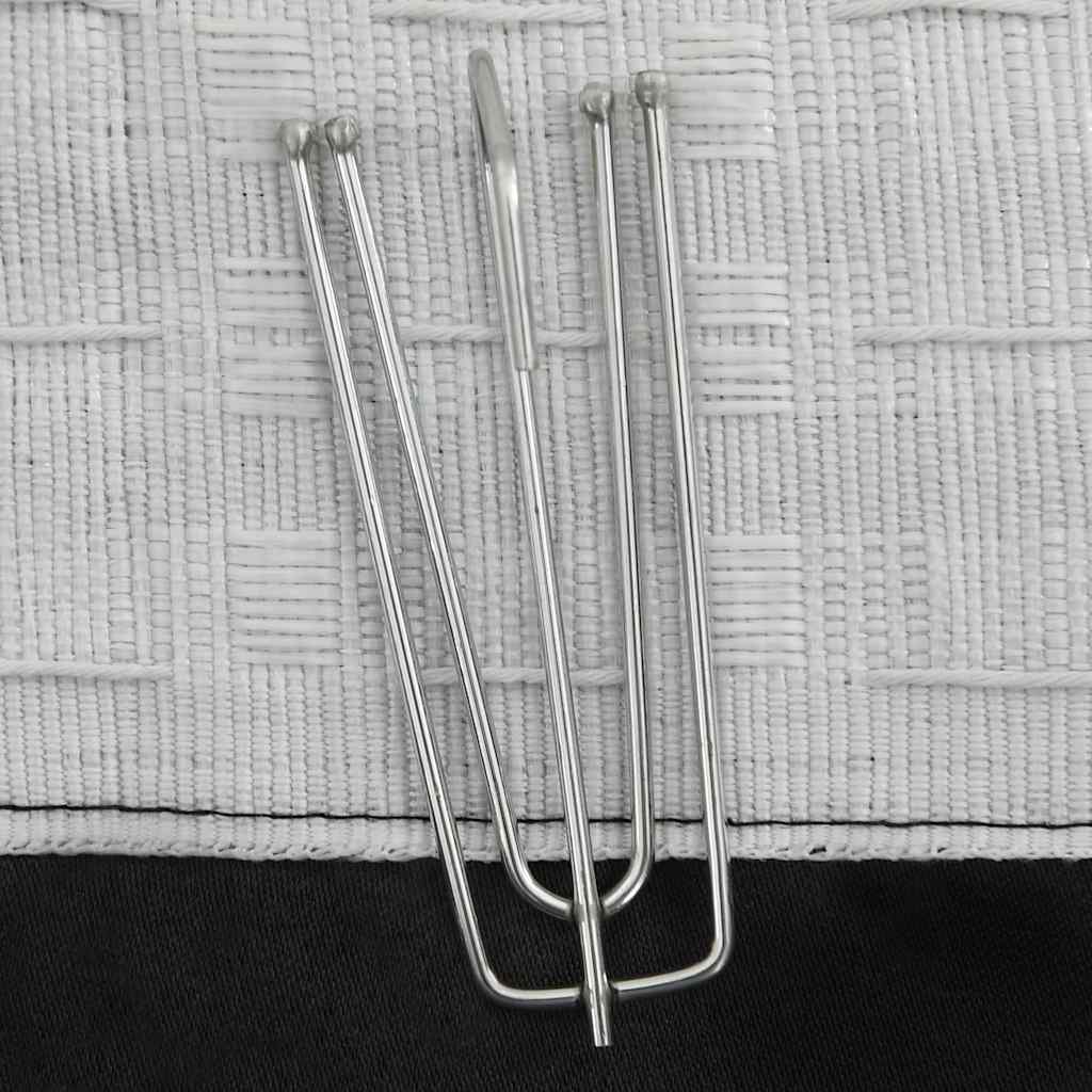 Vidaxl gardiner linned-look Blackout Hooks 2 St 140x225 cm sort