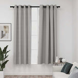 Tende vidaxl lino look occhi dannosi 2 st 140x175 cm grigio