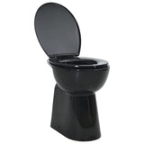 Vidaxl toilet raised 7 cm soft-close borderless ceramic black