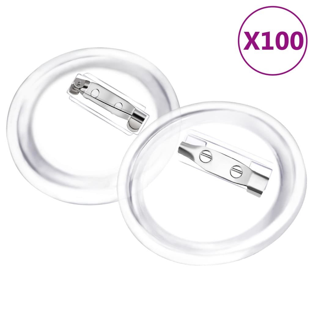 Vidaxl Buttons with pins 100 st 37 mm acrylic