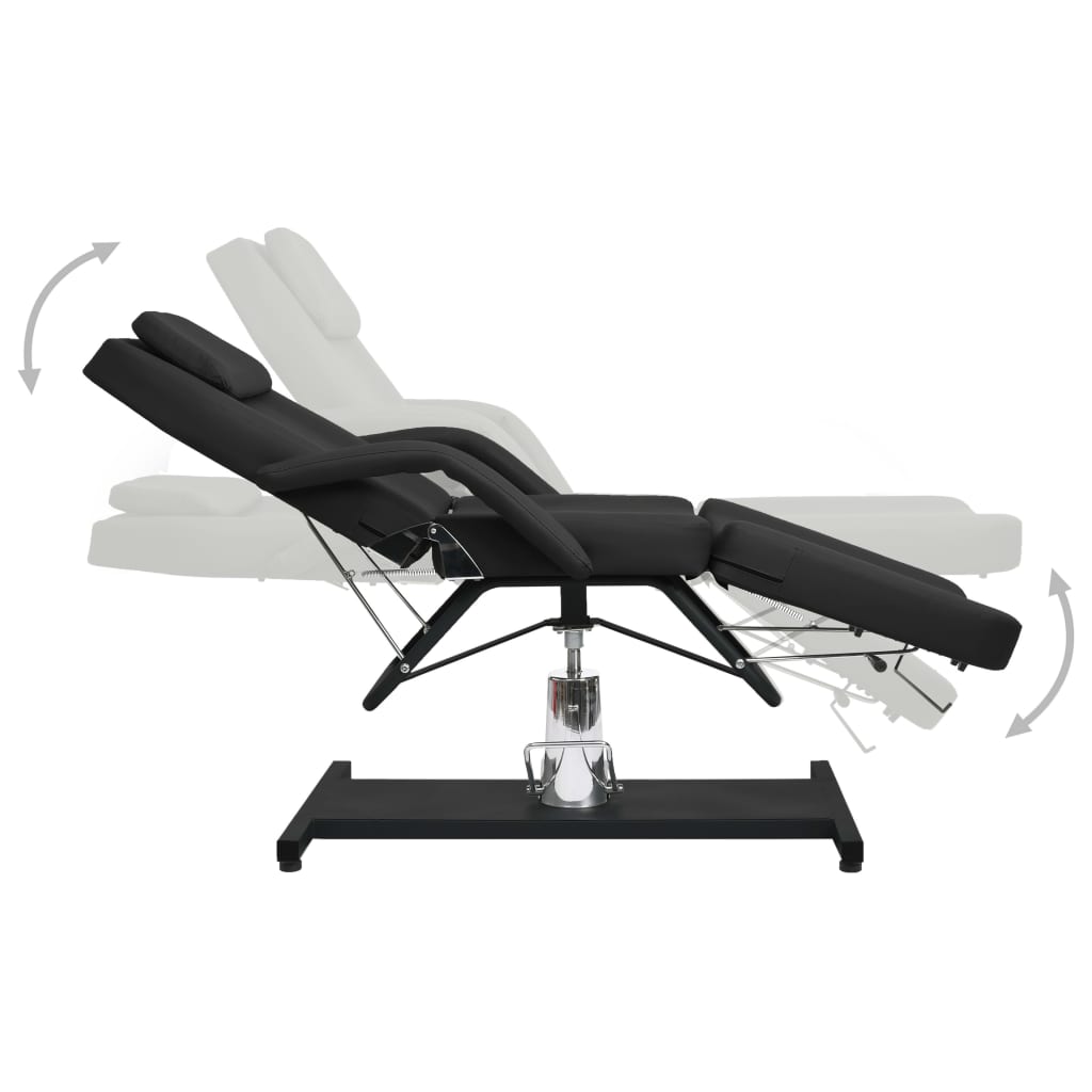 Vidaxl massage table 180x62x (87-112) cm black