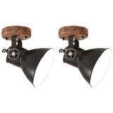 Vidaxl Wall ceiling lamps Industrial 2 st e27 20x25 cm black