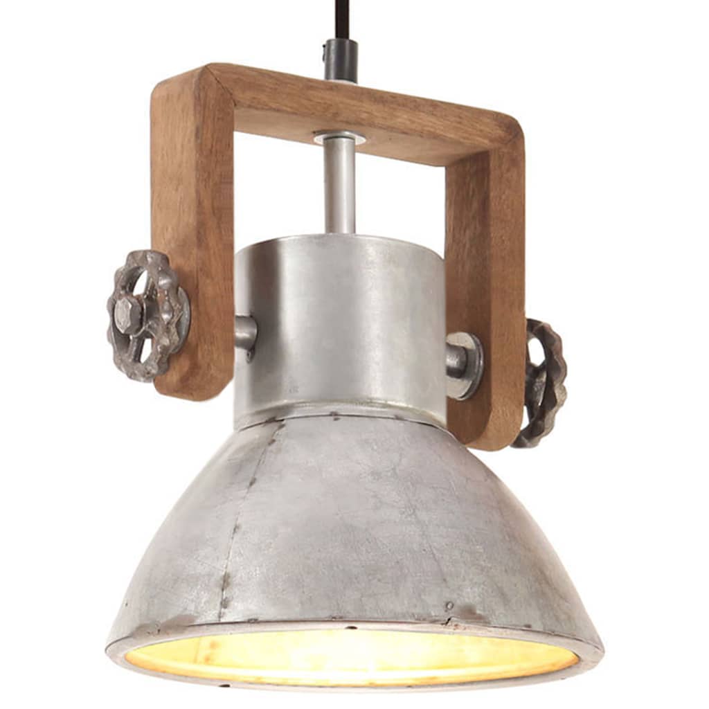 Vidaxl Hanging Lamp Industrial um 25 W e27 19 cm Silberfarbe