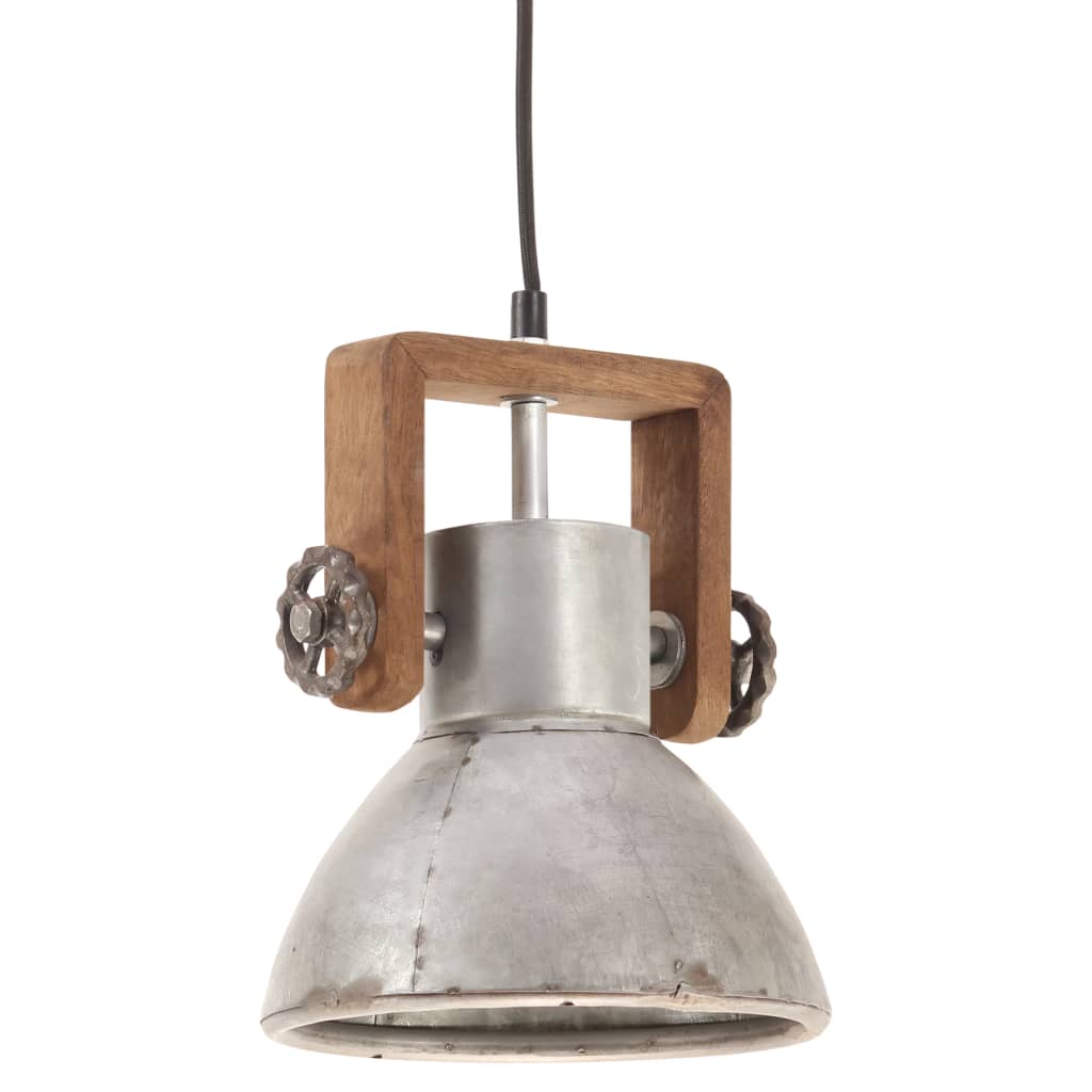 Vidaxl Hanging Lamp Industrial um 25 W e27 19 cm Silberfarbe