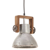 Vidaxl Hanging Lamp Industrial um 25 W e27 19 cm Silberfarbe