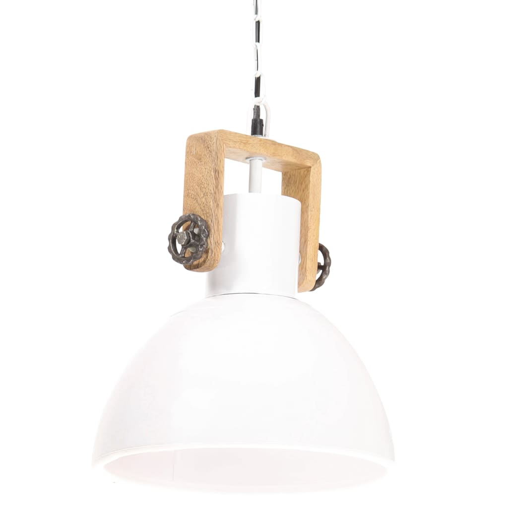 Vidaxl Hanging Lamp Industrial um 25 W e27 30 cm Weiß