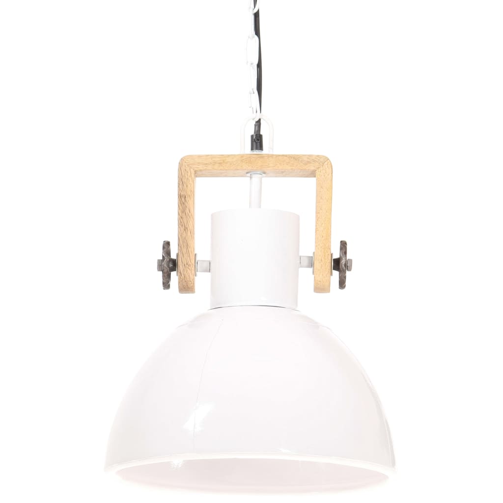 Vidaxl Hanging Lamp Industrial um 25 W e27 30 cm Weiß