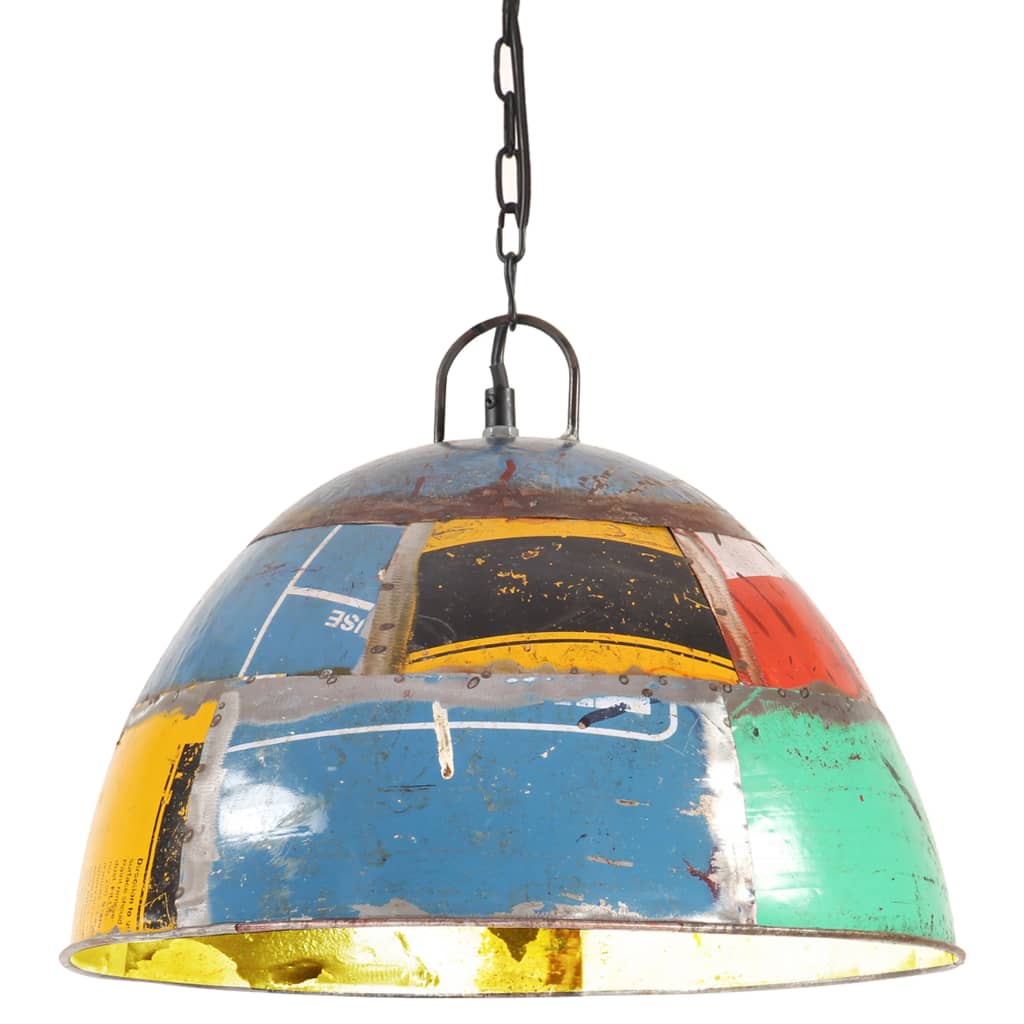 Vidaxl hanging lamp industrial vintage round 25 w e27 41 cm multi -colored