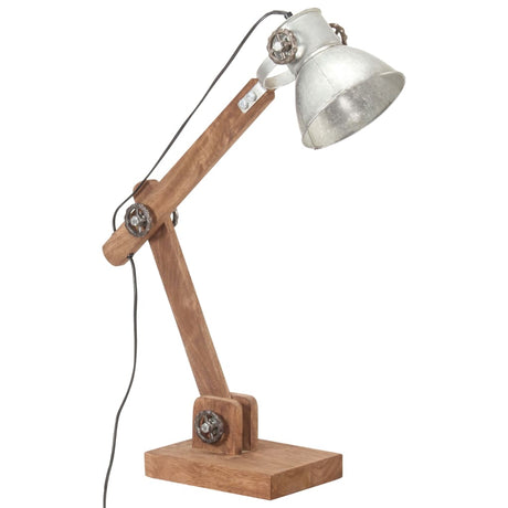 VidaXL Bureaulamp industrieel rond E27 58x18x90 cm zilverkleurig