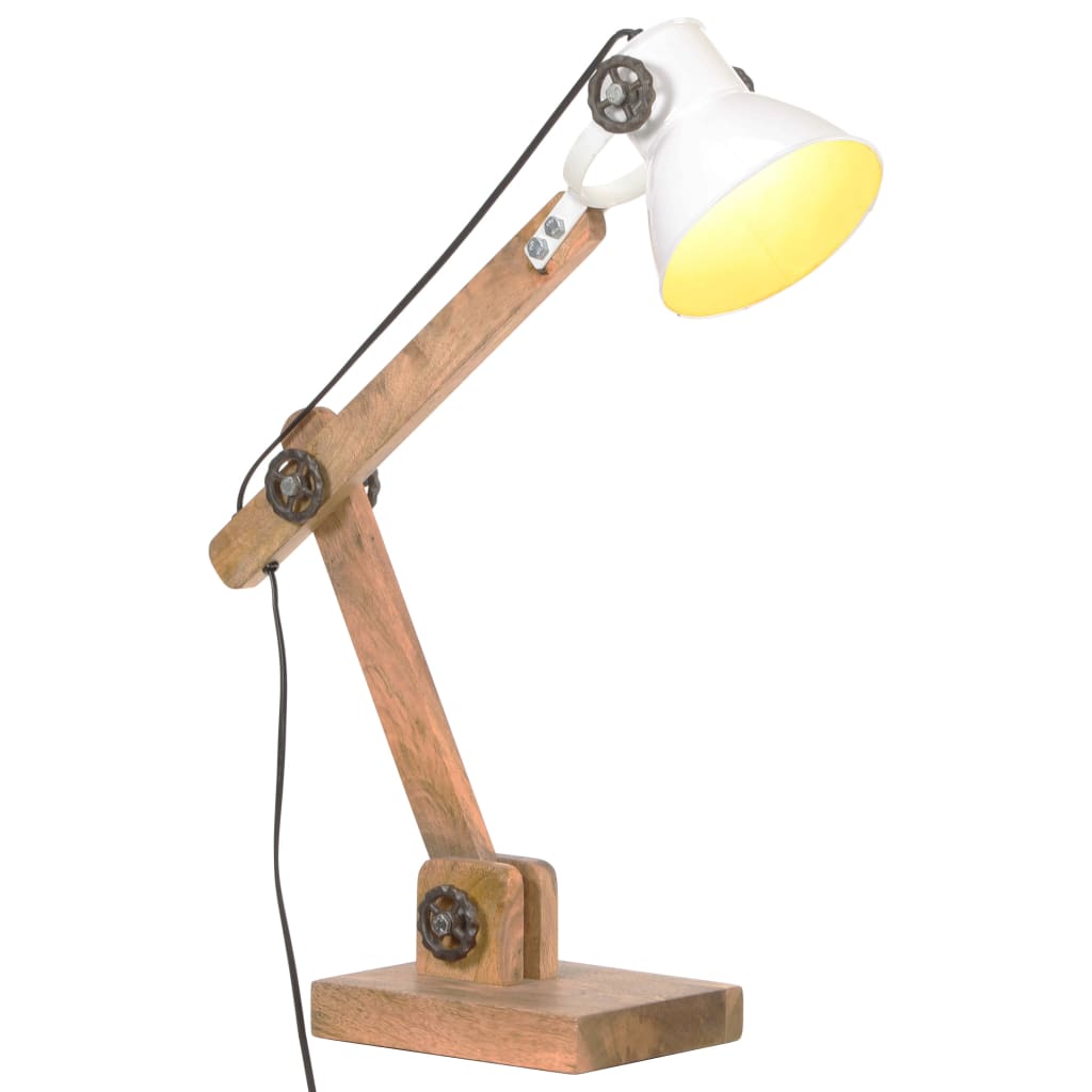 VidaXL Bureaulamp industrieel rond E27 58x18x90 cm wit