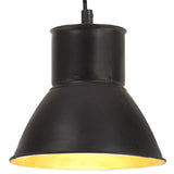 Lampada sospesa Vidaxl intorno a 25 W e27 17 cm nero