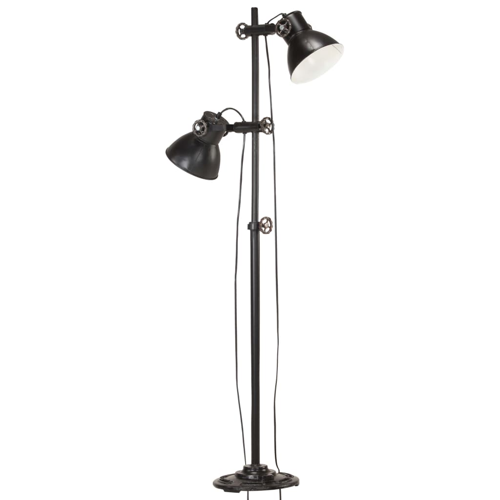 Vidaxl floor lamp with 2 lampshades E27 cast iron black