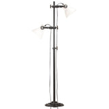 Vidaxl floor lamp with 2 lampshades E27 cast iron white