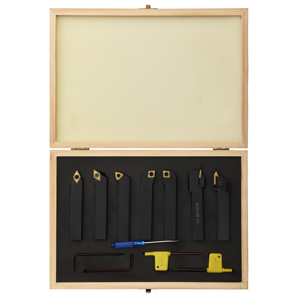 Vidaxl 12-Stéck Lafen Tool Set indexibel 100 mm 16x16 mm