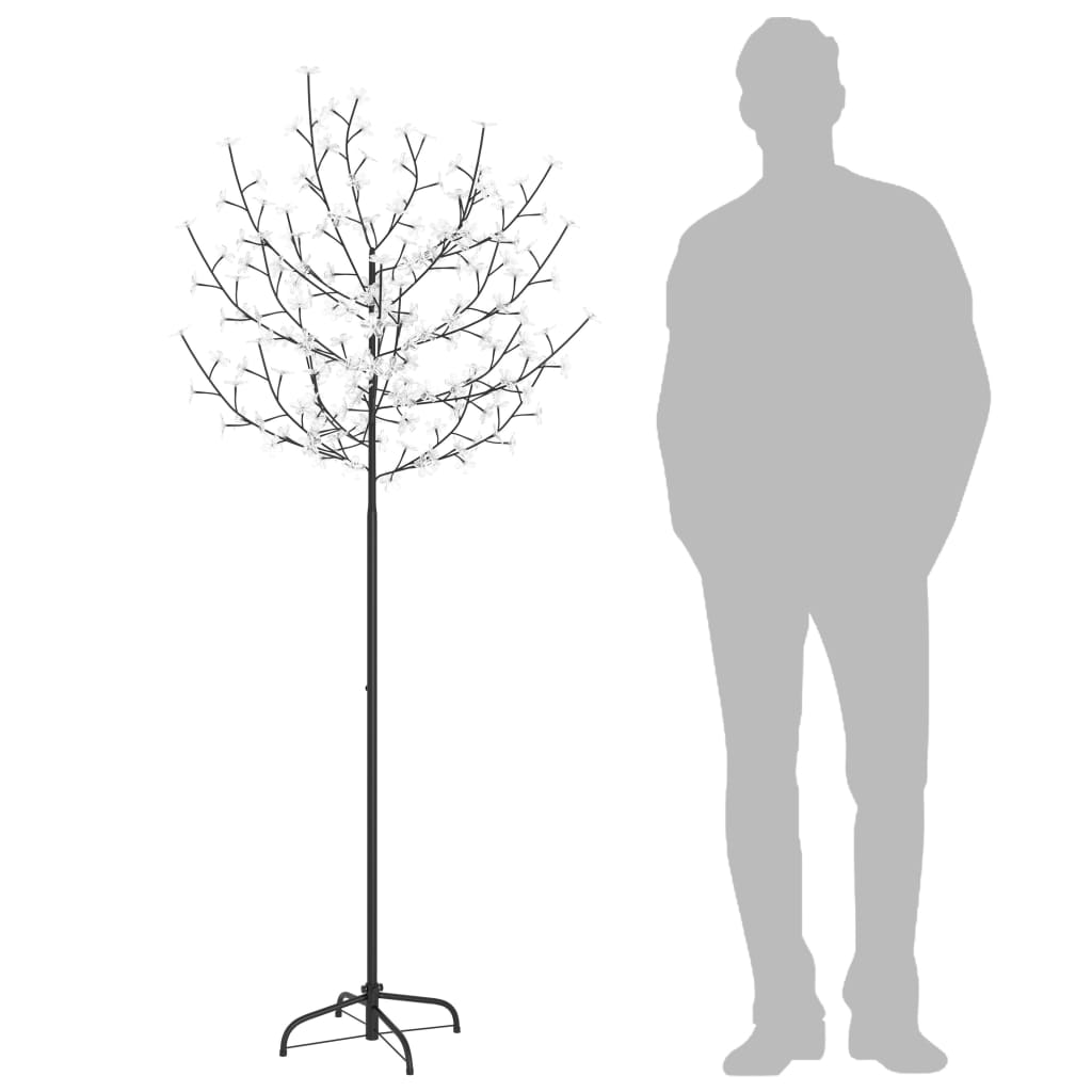 VIDAXL Tree di Natale 200 LED BLOSSOM CHERRY BIANCO CREDDO 180 CM