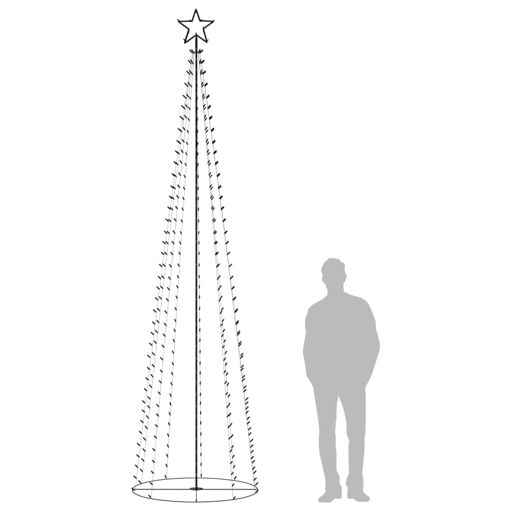 Vidaxl KegelKerstboom 400 varma -vita lysdioder 100x360 cm