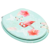 Vidaxl toilet seat with lid Flamingo MDF