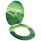 Vidaxl toilet seat with lid Waterdruppel MDF Green