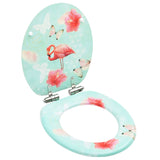 Vidaxl toilet seat with soft-close lid Flamingo MDF