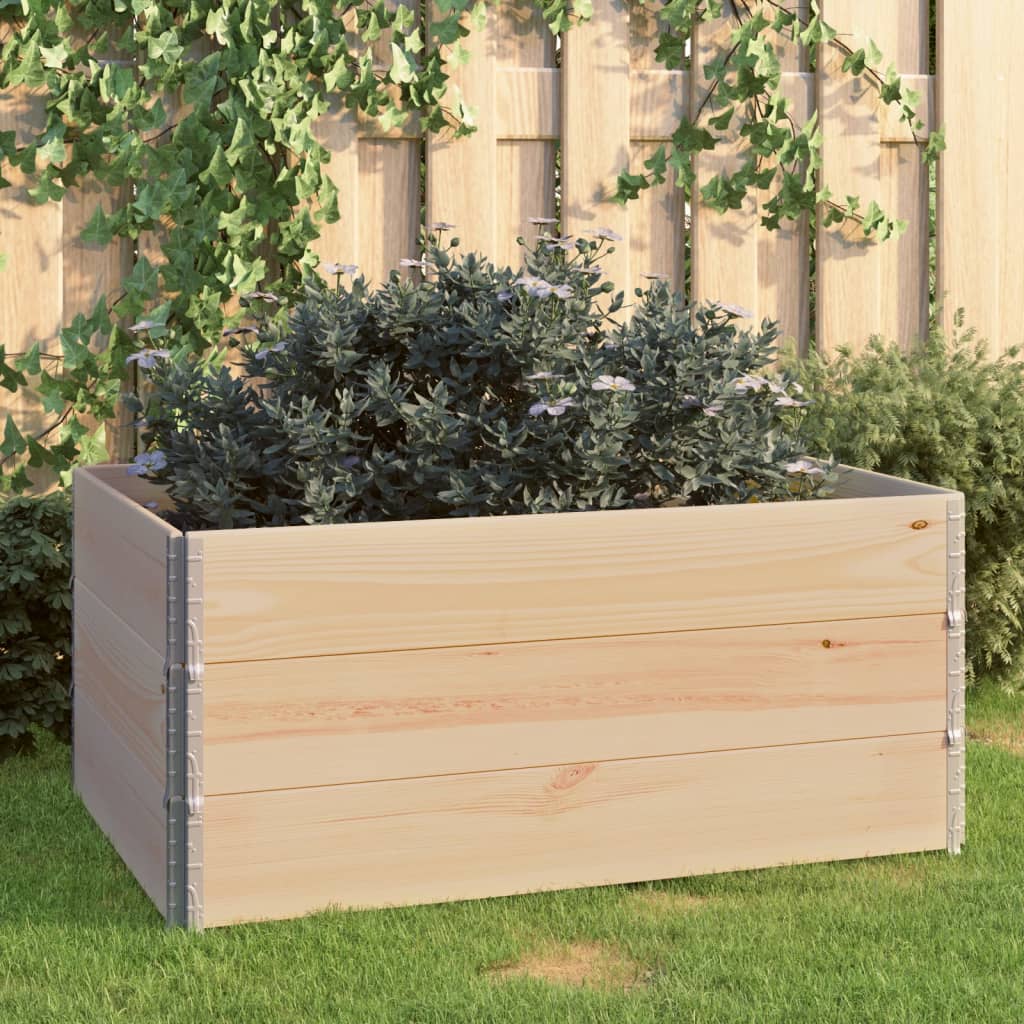 Vidaxl 3 st planters raised 80x120 cm solid pine