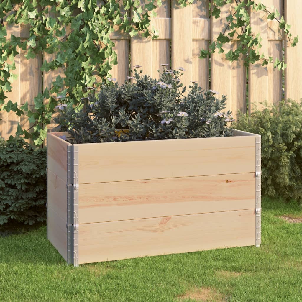 Vidaxl 3 St Planters Soulevés 50x100 cm Solid Pine