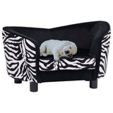 Vidaxl Dog Bank 68x38x38 cm plysj svart