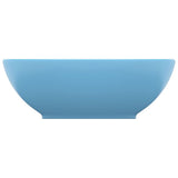 Vidaxl Washbasin Oval 40x33 cm keramic Matt Light Blue