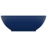 Vidaxl Washbasin Oval 40x33 cm Cerámico Matt Blue oscuro