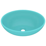 Vidaxl Washbasin Oval 40x33 cm keramic matný světle zelená