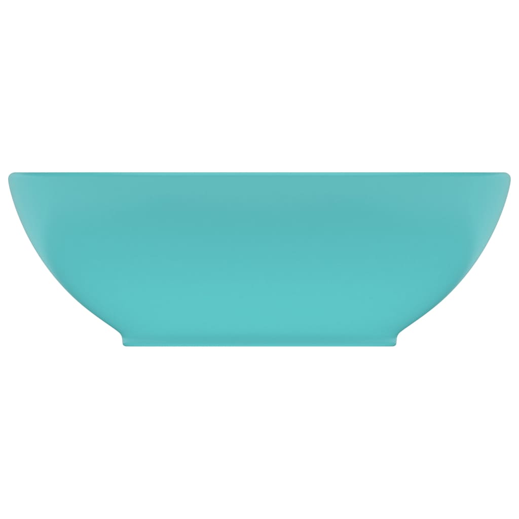 Vidaxl Washbasin Oval 40x33 cm keramisk Matt Light Green