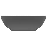 Vidaxl Washbasin Oval 40x33 cm Ceramic Mat