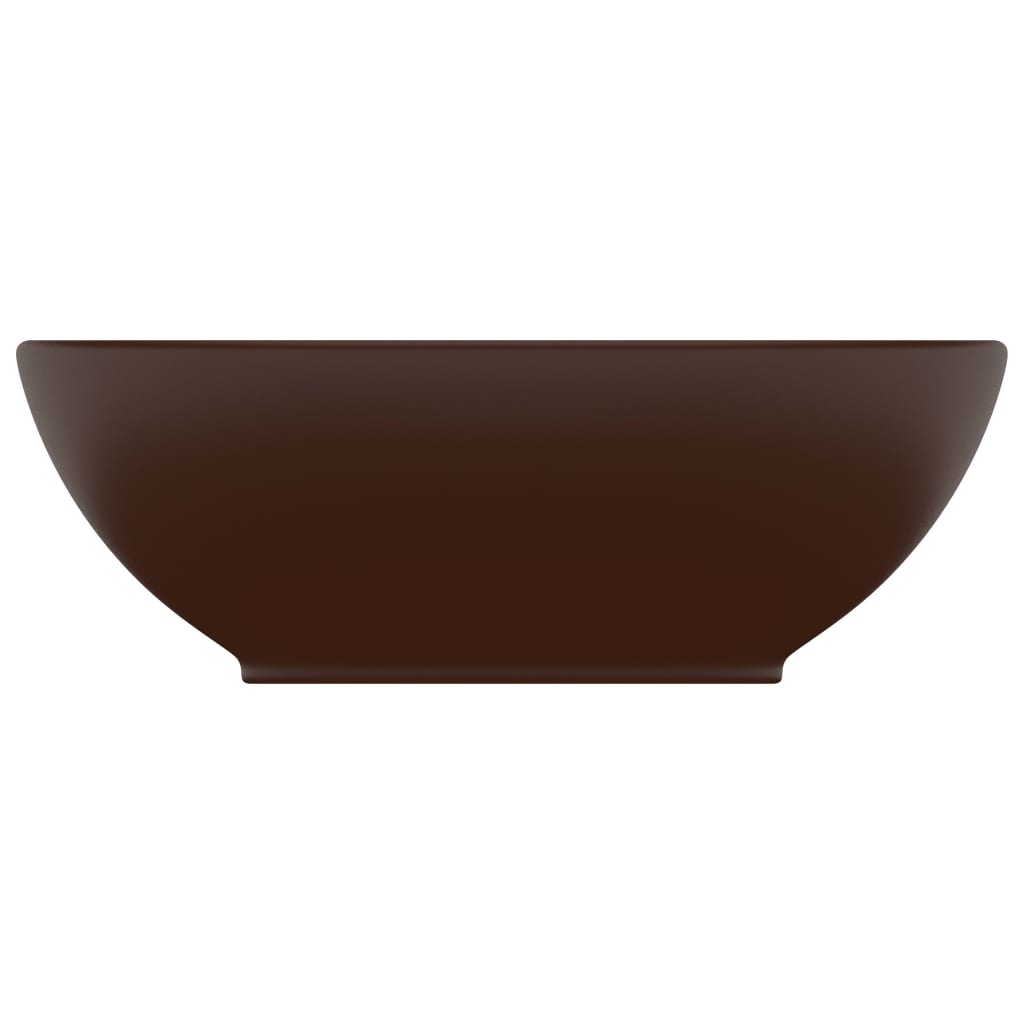 Vidaxl Washbasin Oval 40x33 cm Cerámico Matt Dark Brown