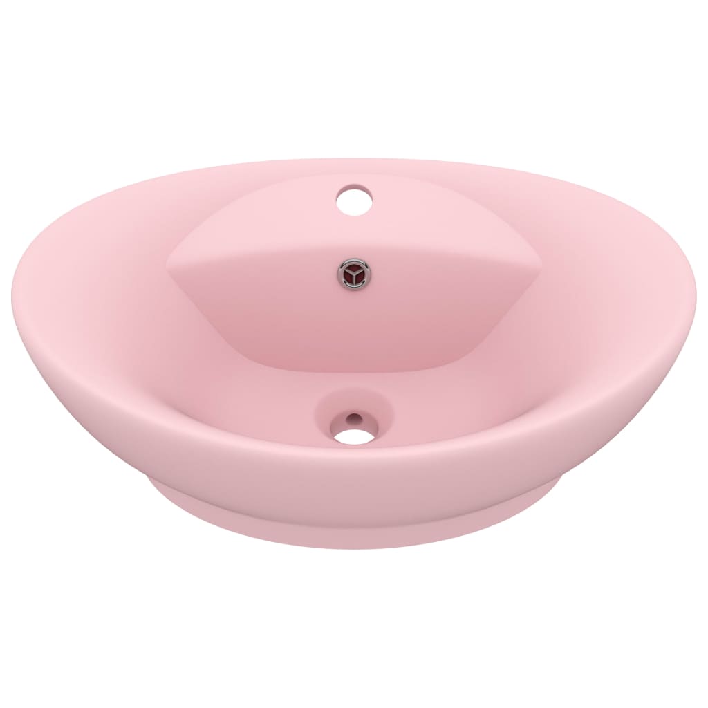 Vidaxl Washbasin con aterrizaje ovalado 58.5x39 cm de cerámica satpoze