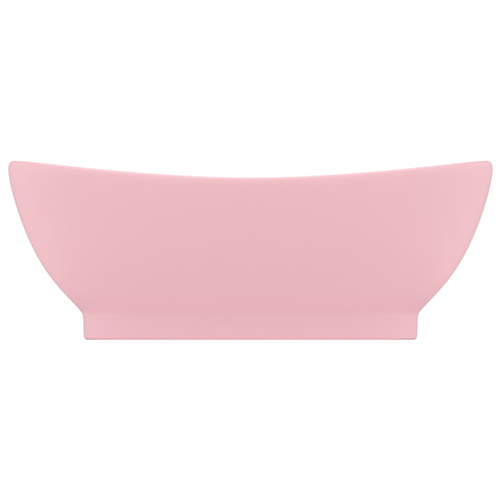 Vidaxl Washbasin med landing oval 58,5x39 cm keramisk satpoze