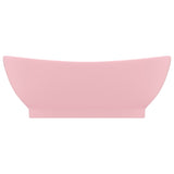 Vidaxl Washbasin med landing oval 58,5x39 cm keramisk satpoze