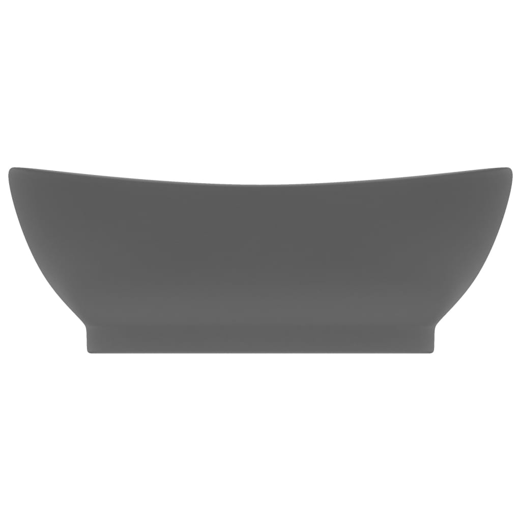 Vidaxl Washbasin s přistáním oválu 58.5x39 cm keramic Matt Dark Grey