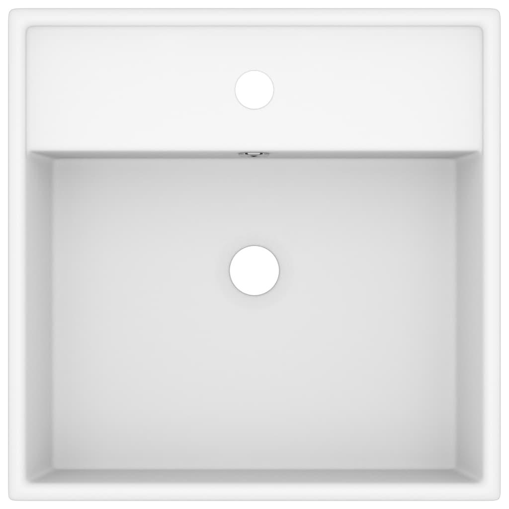 Vidaxl Washbasin med Landing Square 41x41 cm keramisk mat hvid