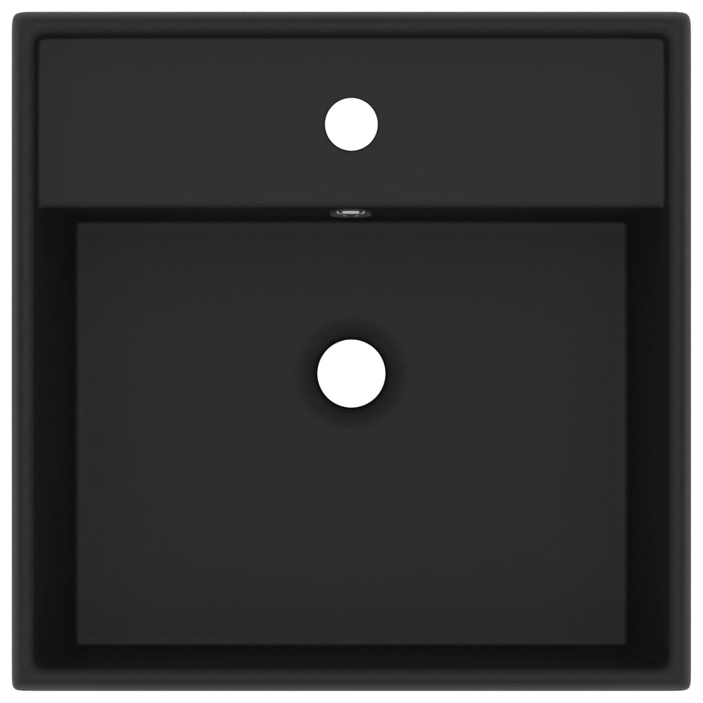 Vidaxl Washbasin med Landing Square 41x41 cm keramisk matt svart