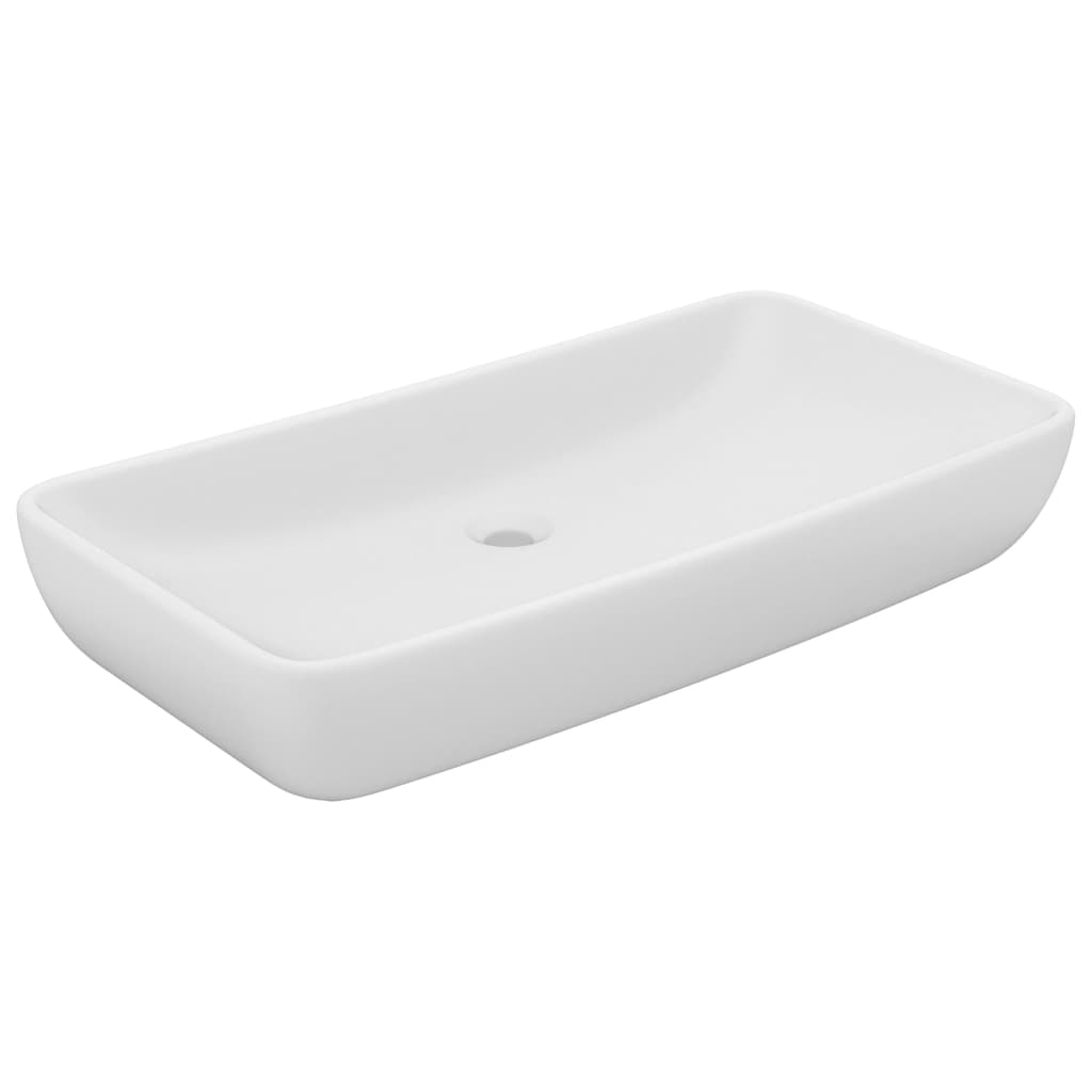 Vidaxl Washbasin Rectangular 71x38 cm keramická rohož bílá